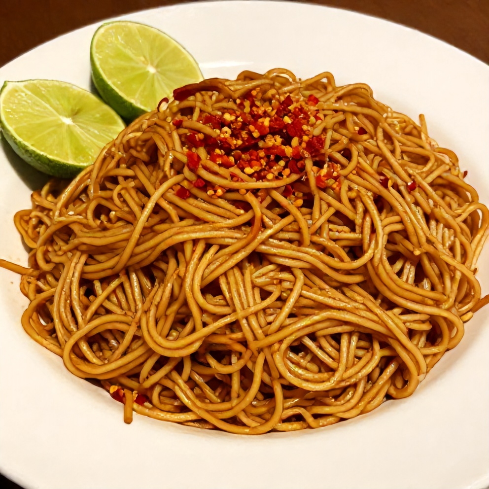 Thai Drunken Noodles on a Plate
