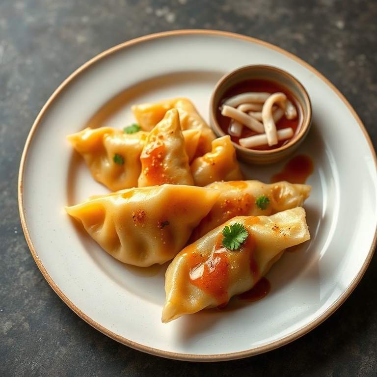 Easy Vegan Gyoza with Teriyaki Ginger Glaze