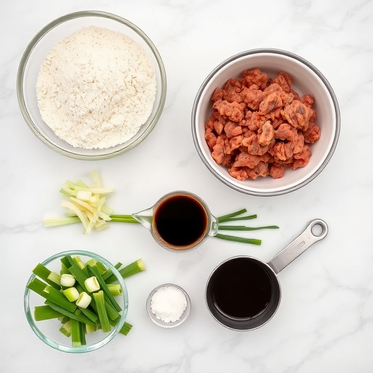 Ingredients for Easy Vegan Gyoza with Teriyaki Ginger Glaze