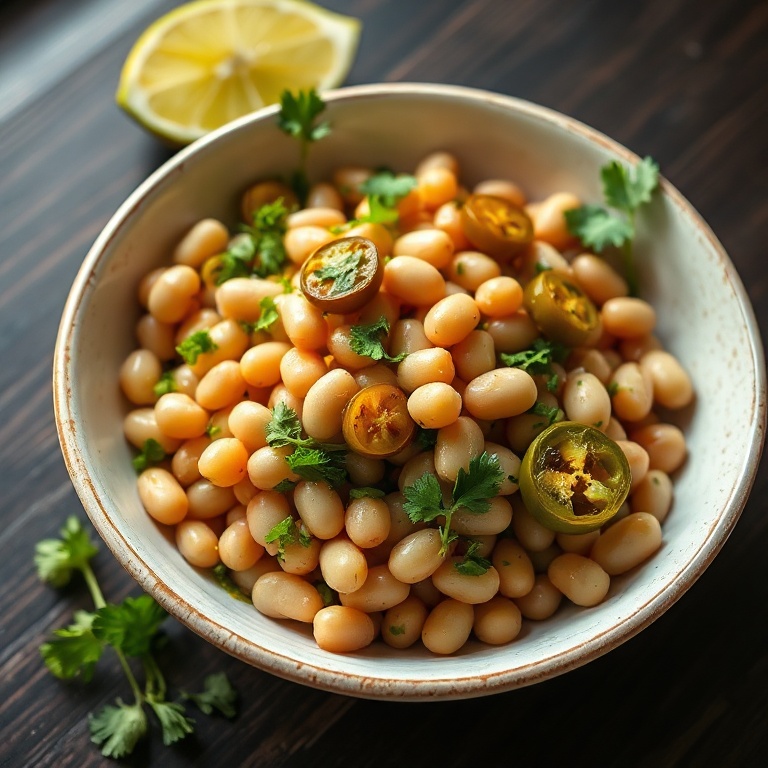 fresh cilantro lime bean salad