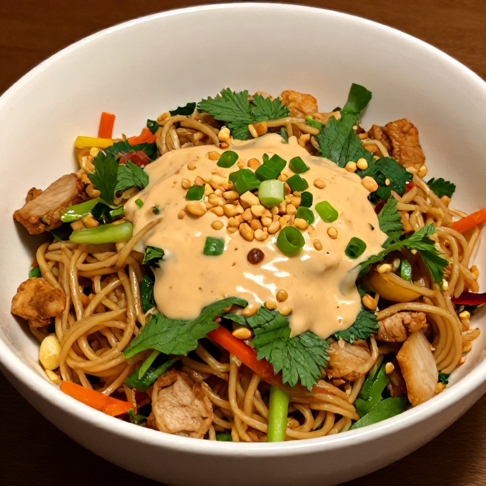 Spring Roll Bowl with Peanut Sauce
