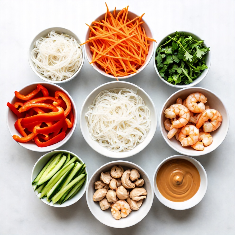 Spring Roll Bowl Ingredients