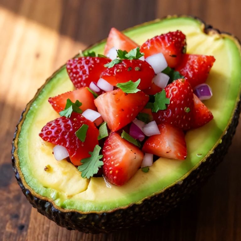 Strawberry Salsa Stuffed Avocados