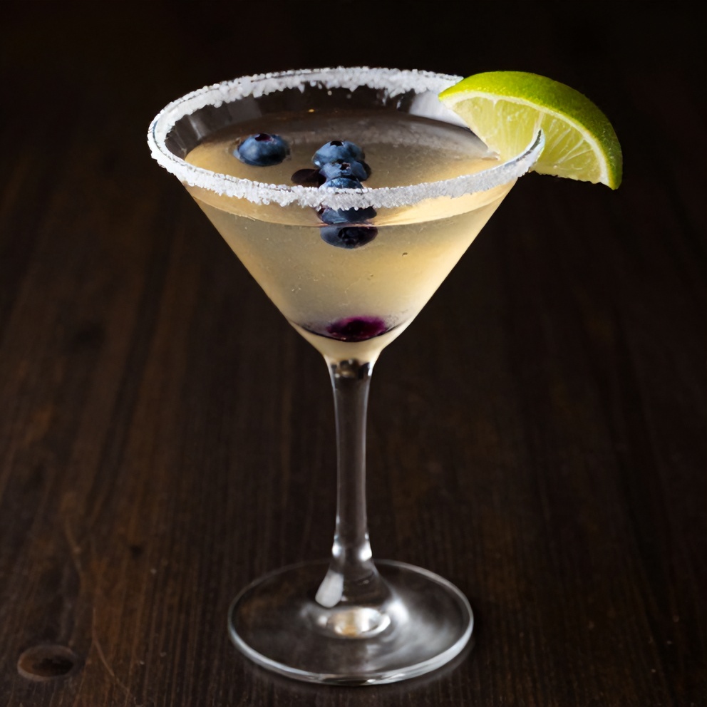 Frostbite Blueberry Martini with Blueberry Garnish