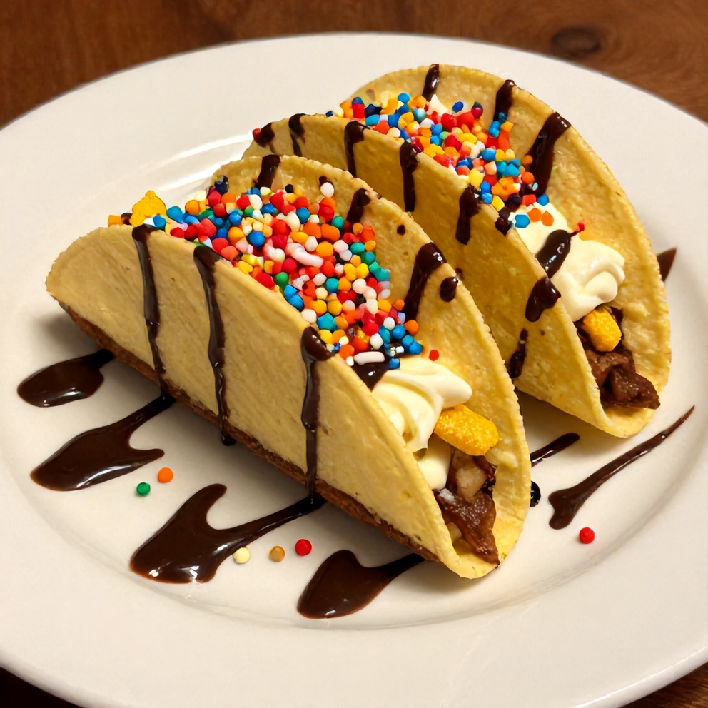 Fruity Pebbles Cheesecake Tacos on a Plate