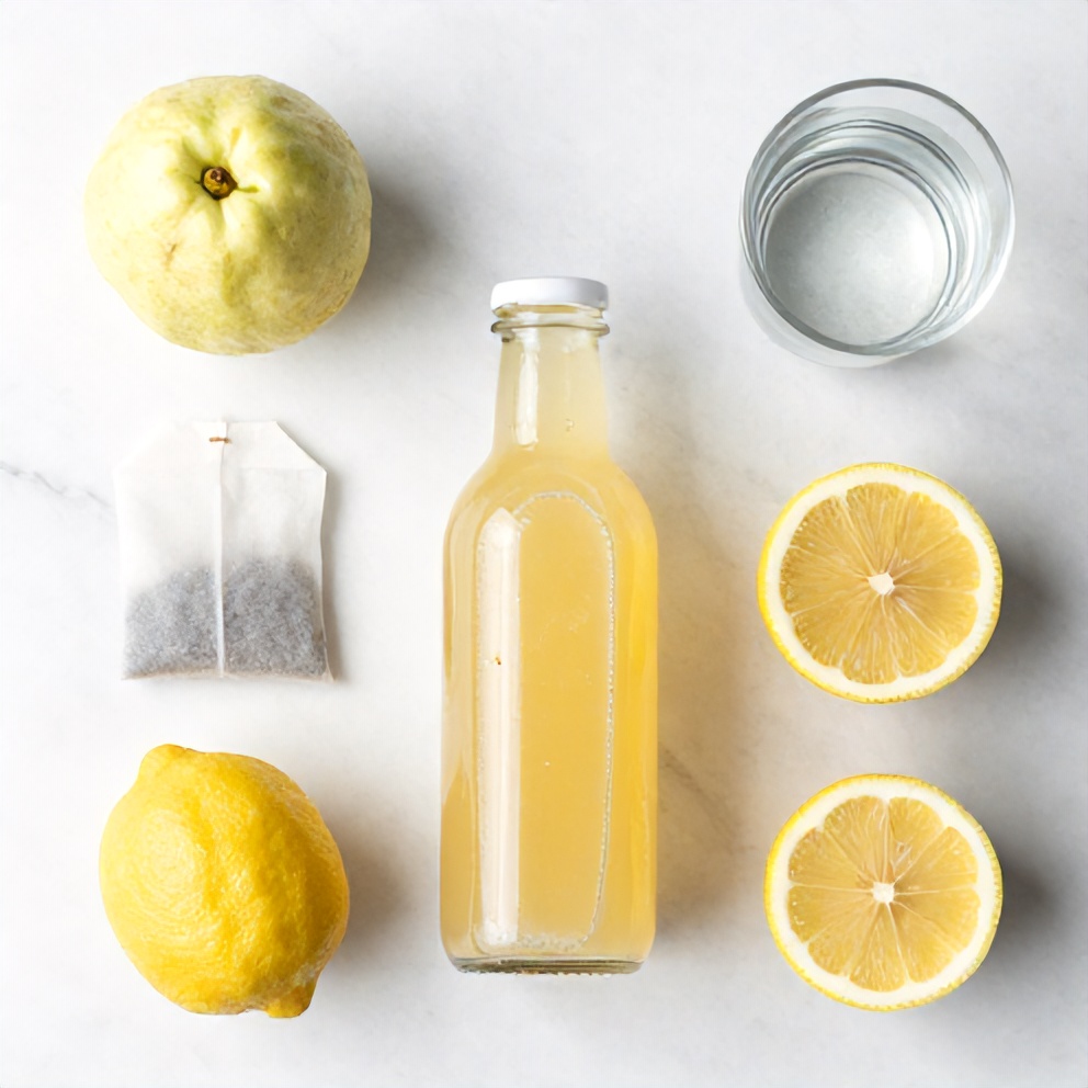 Raw ingredients for Guava White Tea Lemonade