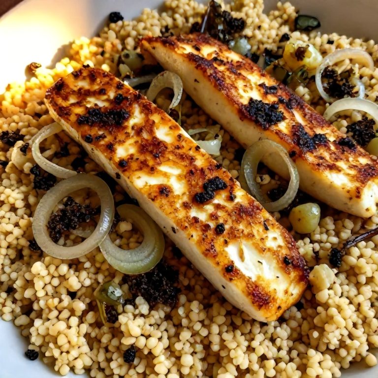 honey halloumi couscous salad