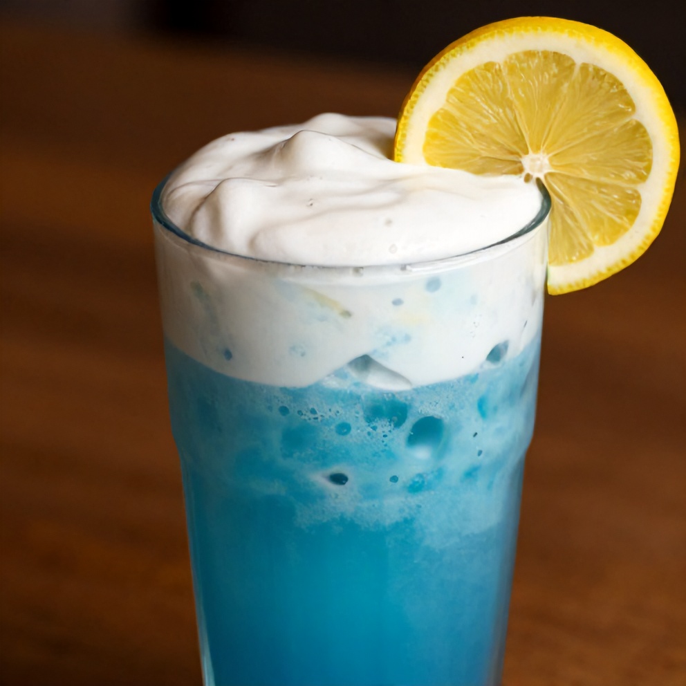 Iced Blue Tea Latte with Vanilla Cold Foam