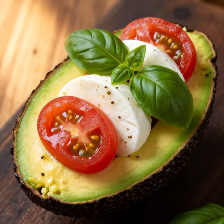 keto caprese stuffed avocado bites