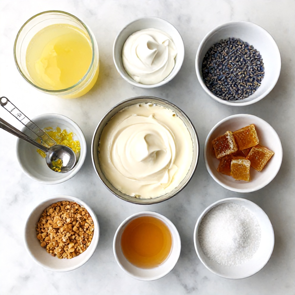 Lemon Lavender Cheesecake Ingredients