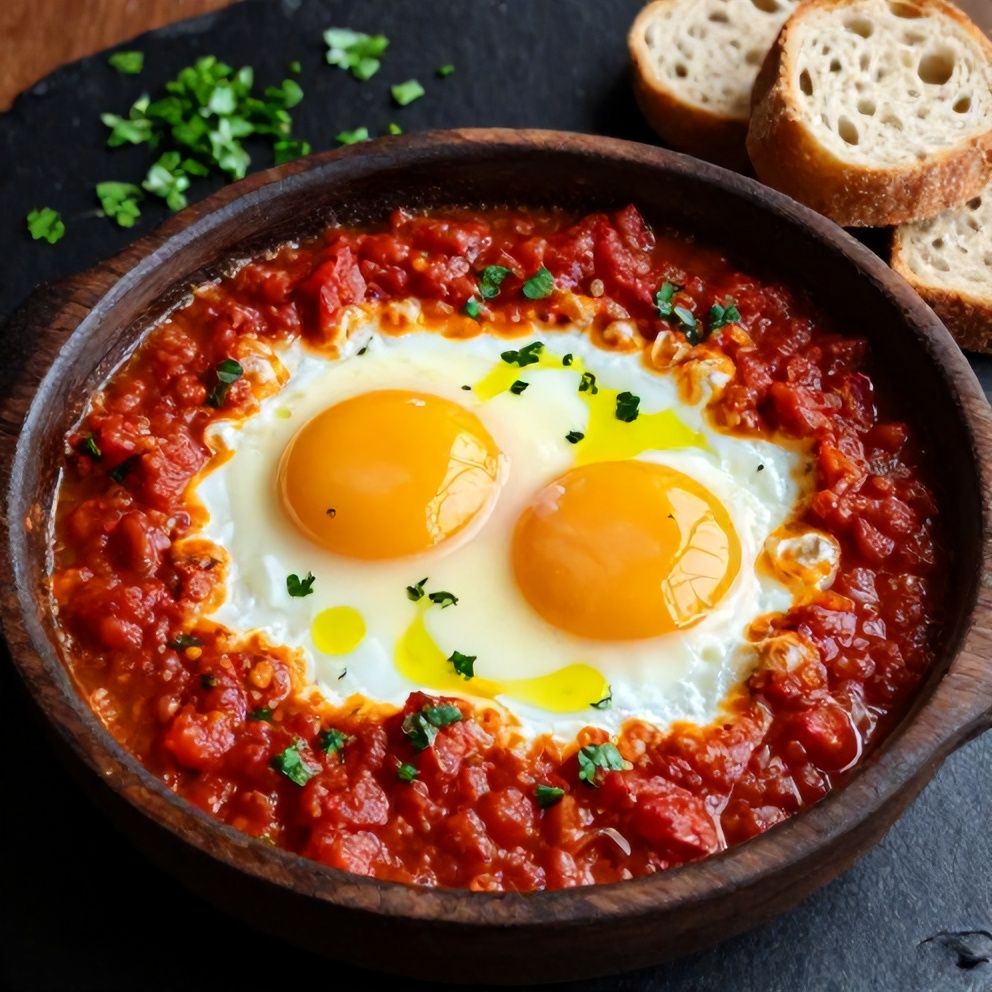 Mediterranean Baked Eggs Ready to Serve