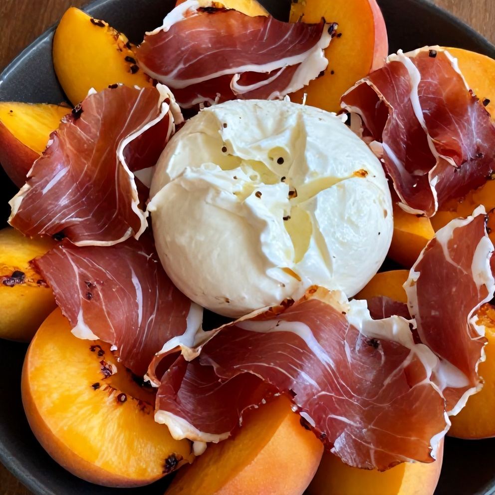 Mediterranean Grilled Peach Salad