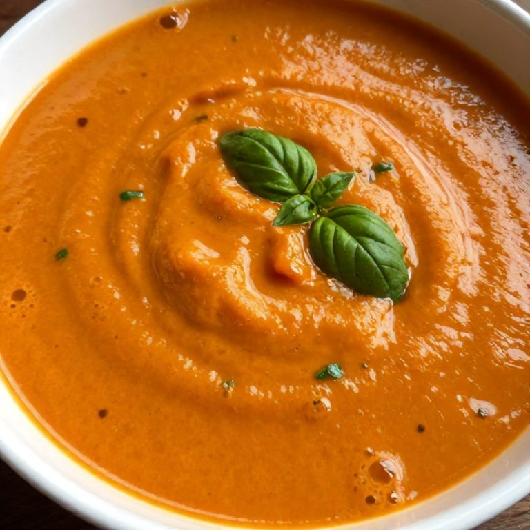 Mediterranean Tomato and Roasted Pepper Soup