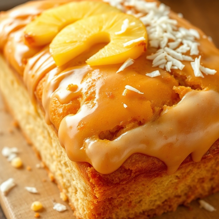 Moist Pineapple Coconut Bread