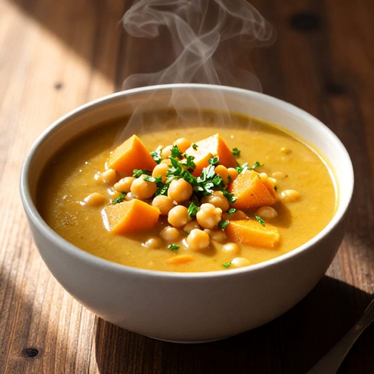 Moroccan Sweet Potato and Chickpea Soup