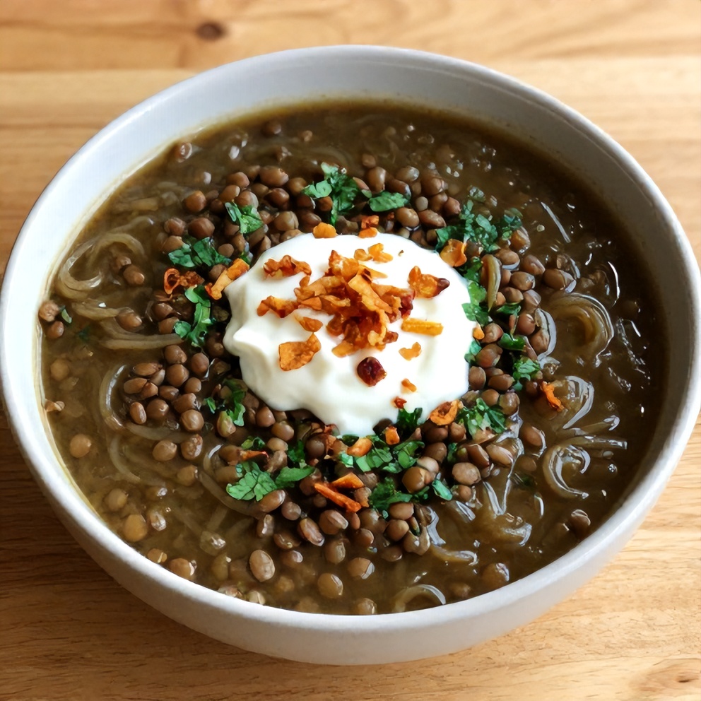 Persian Noodle Soup with Lentils and Fresh Herbs