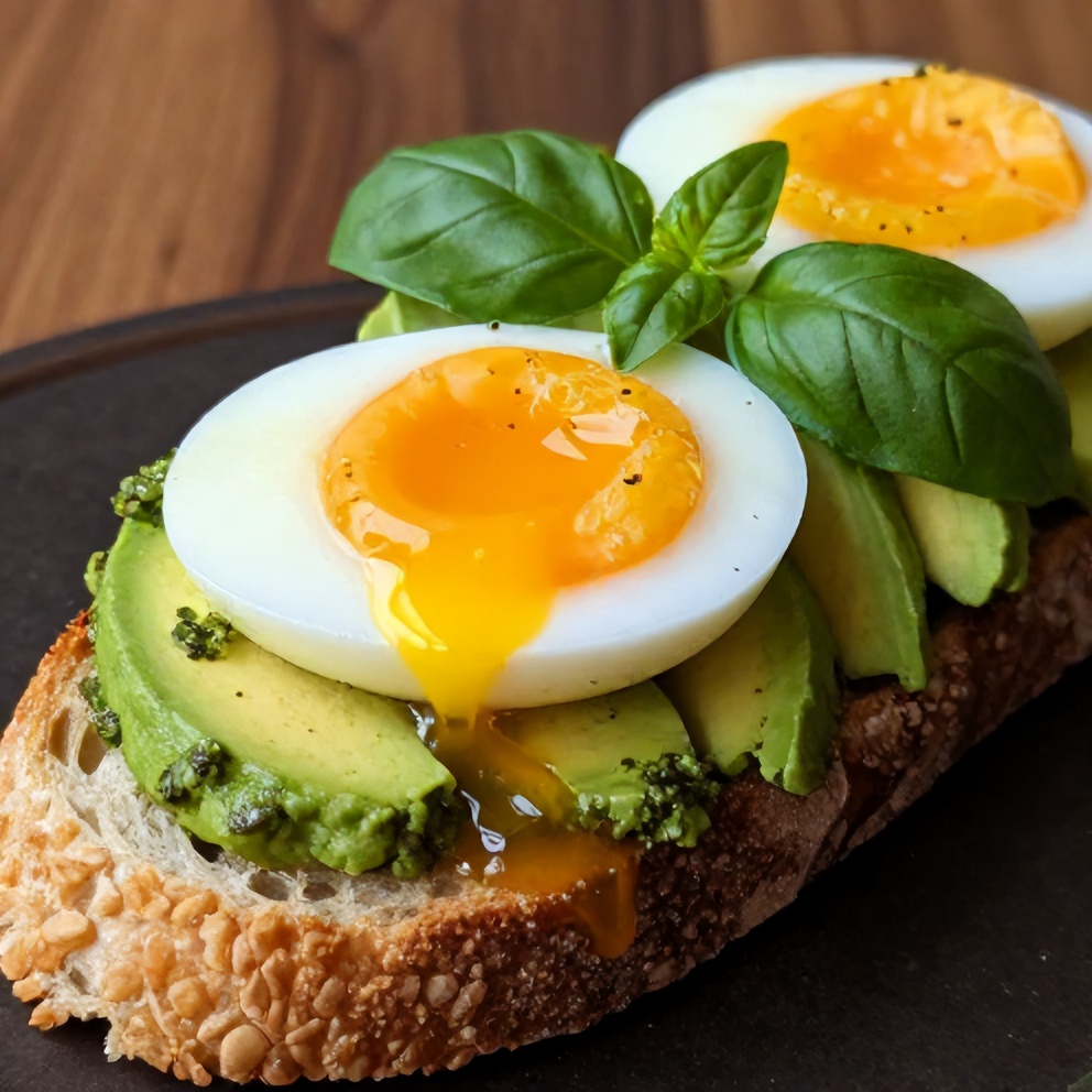 Pesto Eggs on Avocado Toast