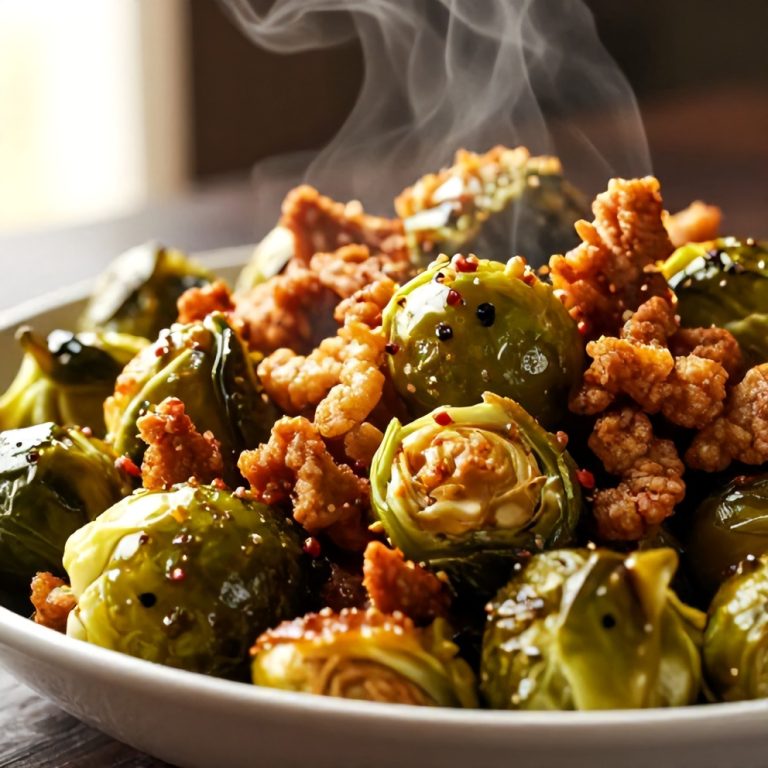 Spicy Pork Brussels Sprouts Bowls