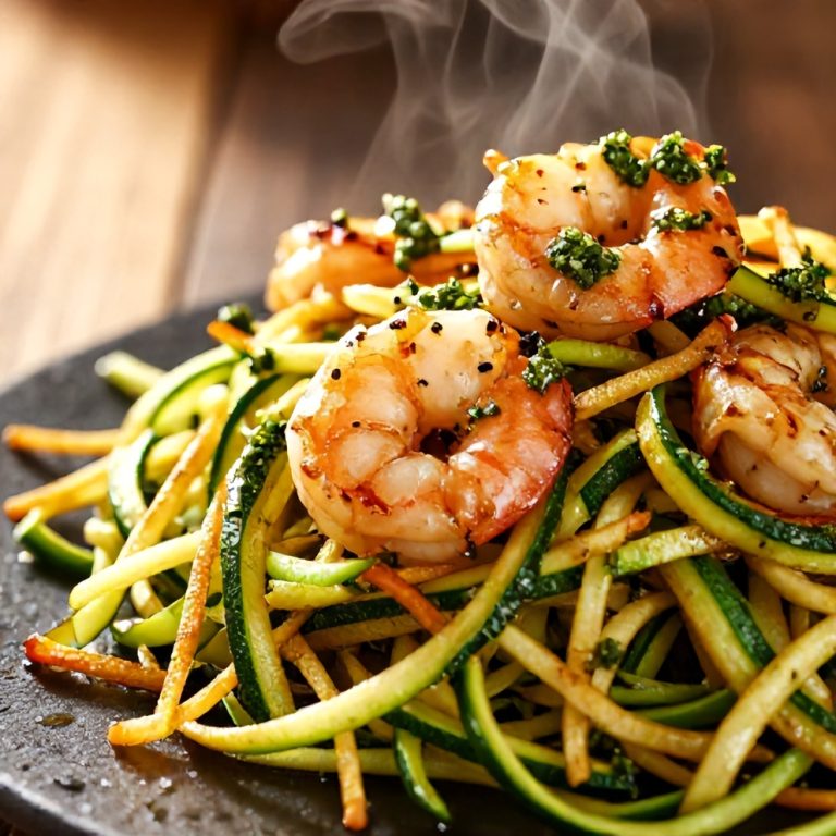 Quick Zucchini Noodles with Pesto