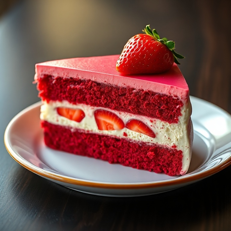 Red Velvet Strawberry Cheesecake Cake