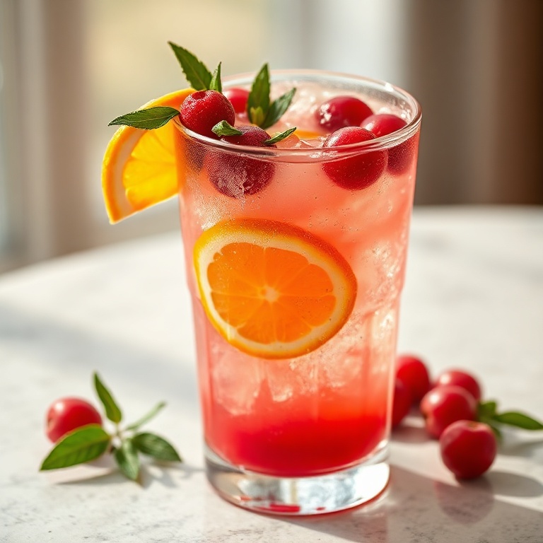 Refreshing Cranberry Orange Mocktail