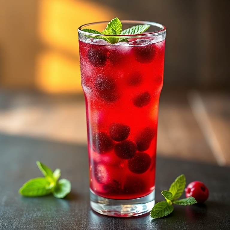 Refreshing Fizzy Berry Drink