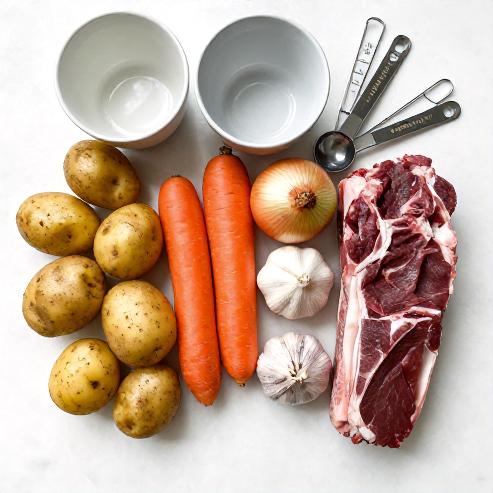 Raw Ingredients for Slow Cooker Chuck Roast