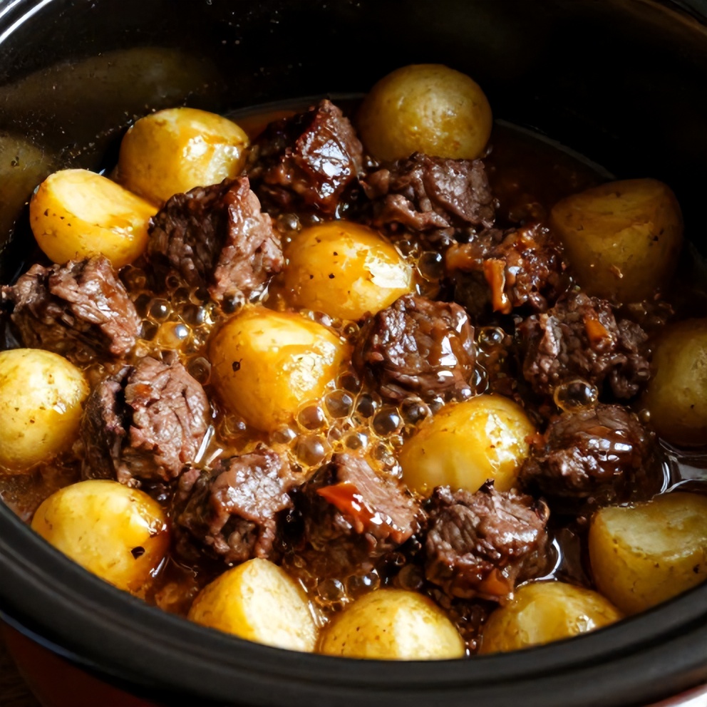 Slow Cooker Garlic Butter Beef Bites