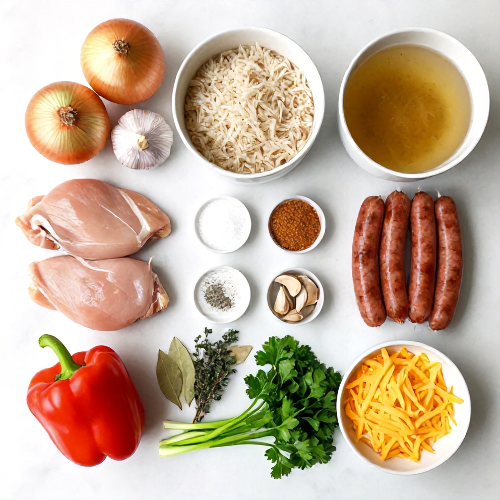 Raw Ingredients for Southern Chicken Bog