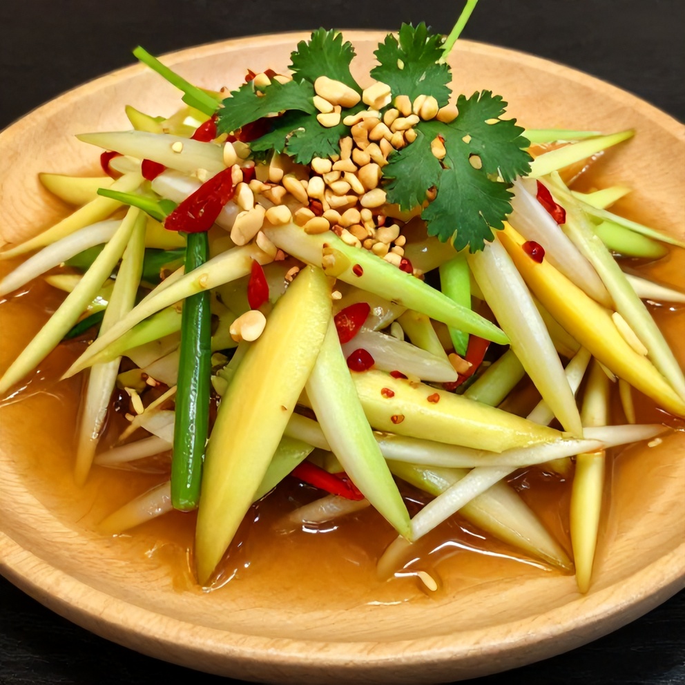 Thai Mango Green Papaya Salad with Chili Lime Dressing