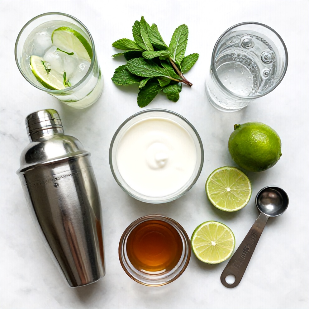 Ingredients for White Christmas Mojito