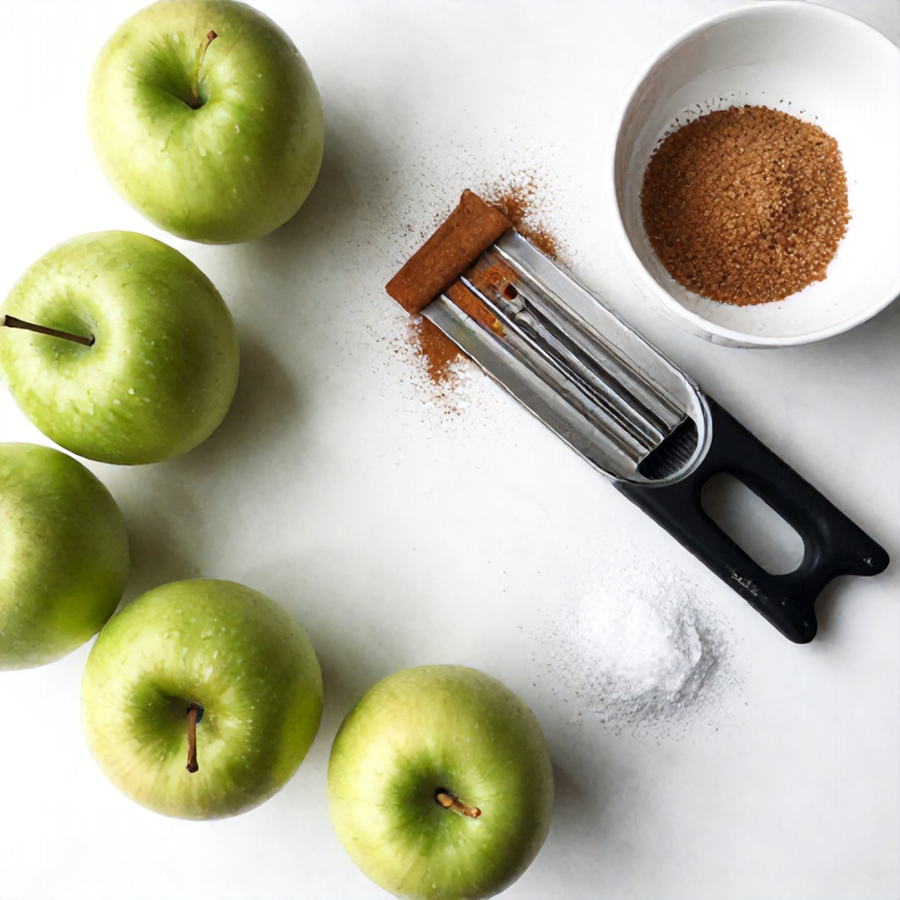 Raw ingredients for Air Fryer Apple Fries