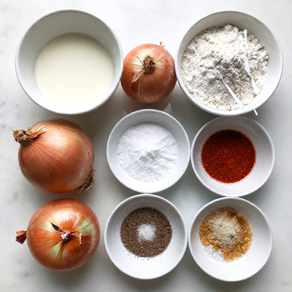 Raw ingredients for Mini Blooming Onions