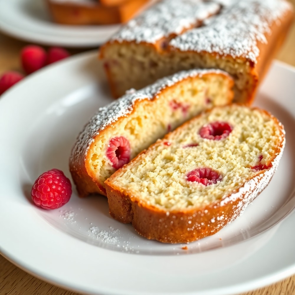 Raspberry Bread Slice with Butter