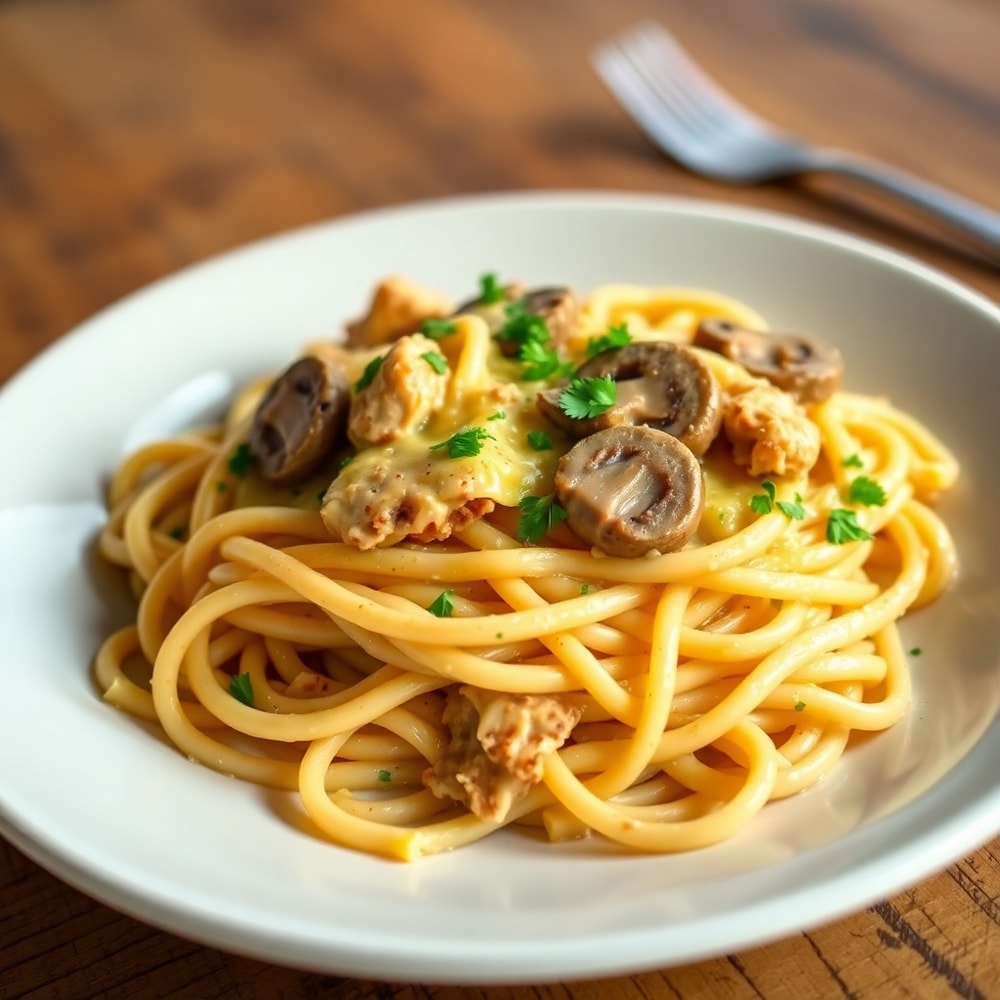 Cheesy Chicken and Sausage Pasta Final Dish