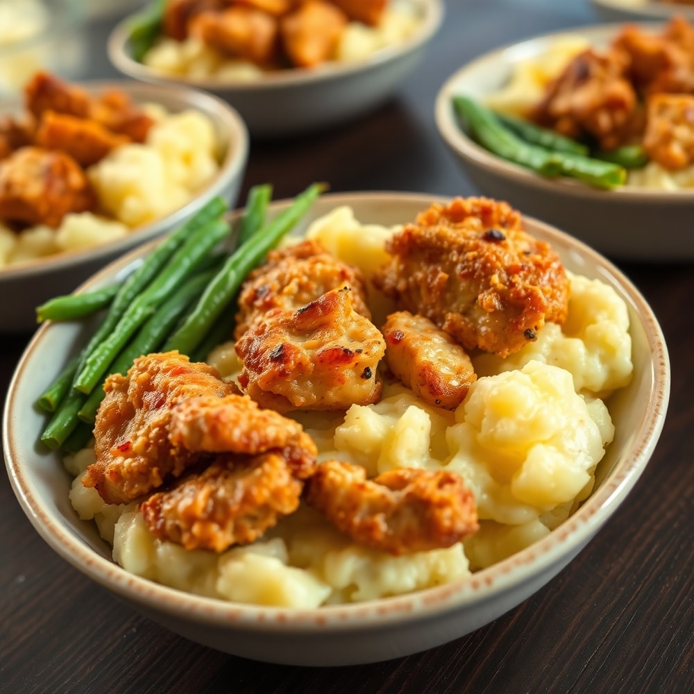 Chicken Mashed Potato Bowls