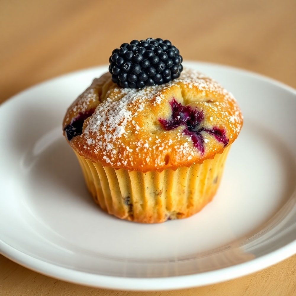 Freshly Baked Blackberry Muffins