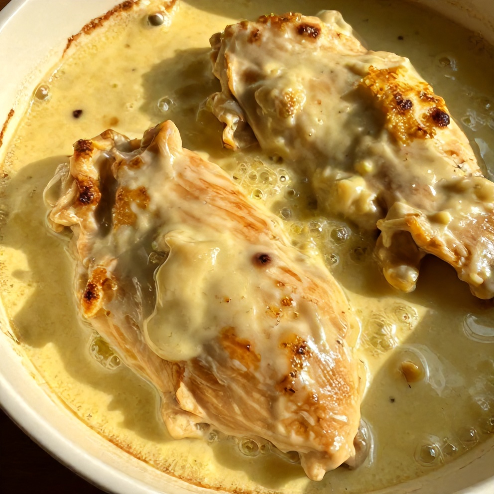 creamy baked lemon butter chicken