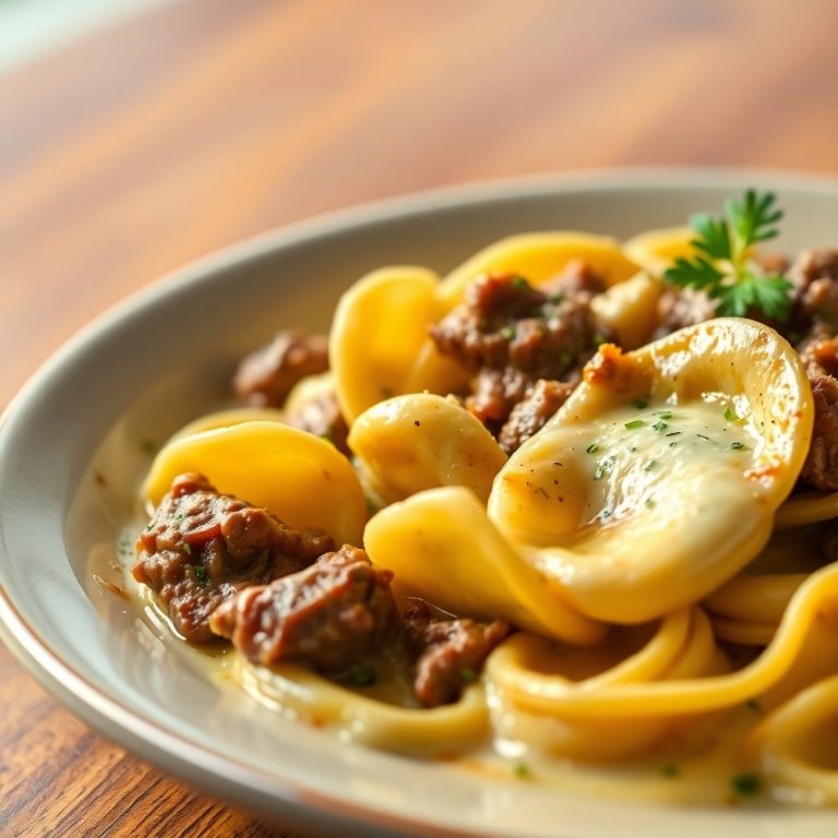 Cracked Garlic Steak Tortellini