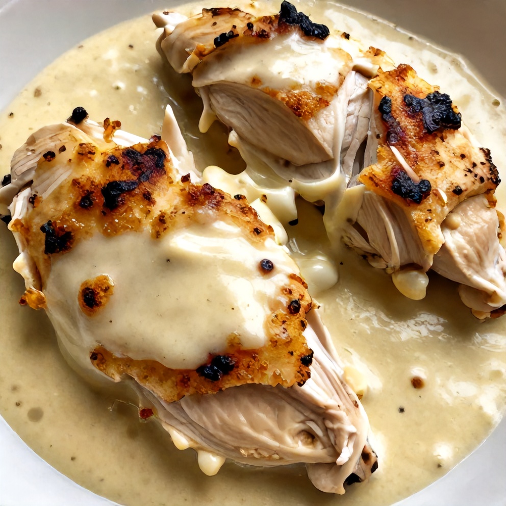creamy garlic chicken thighs