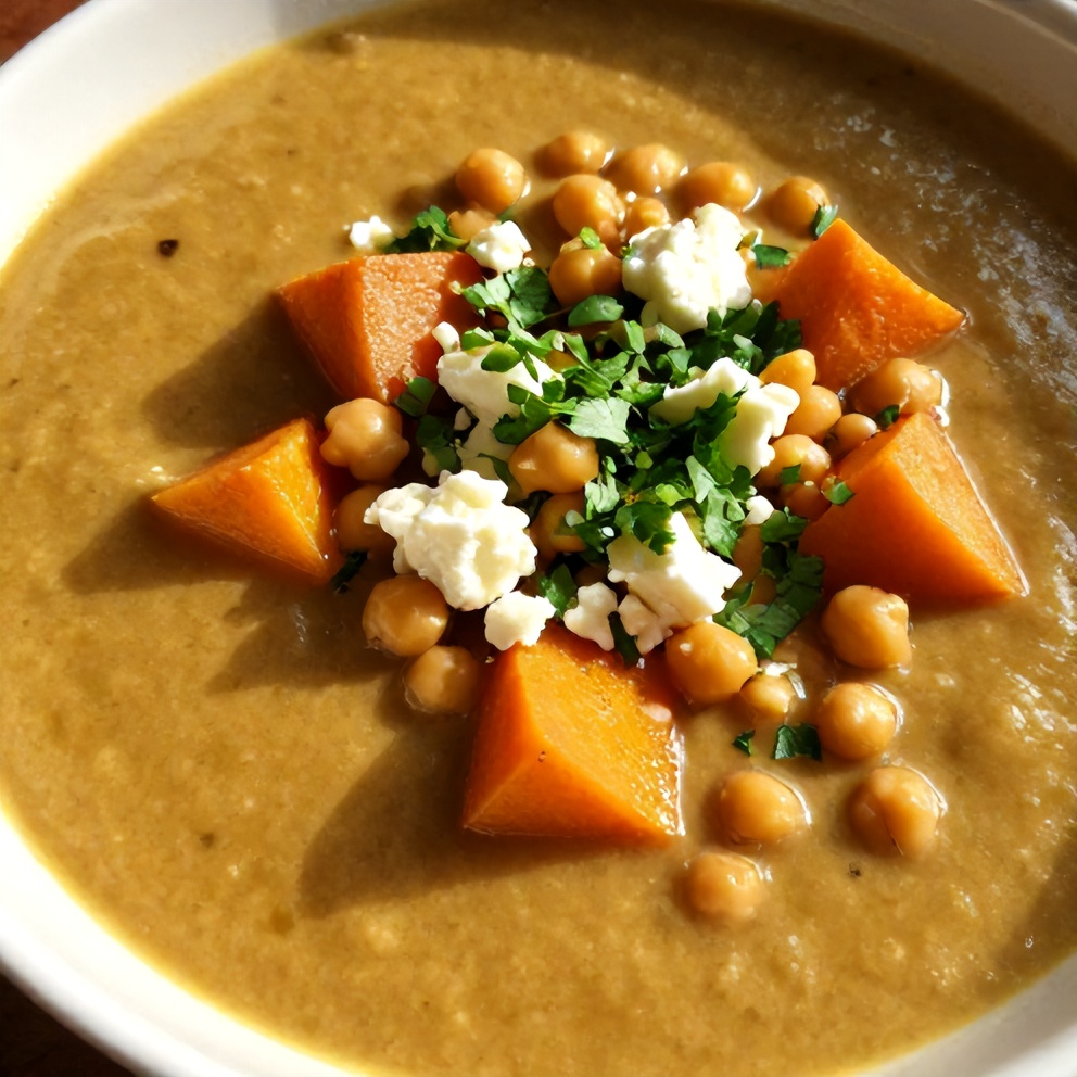 Creamy Moroccan Sweet Potato Soup