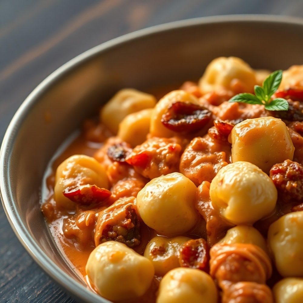 creamy sundried tomato gnocchi