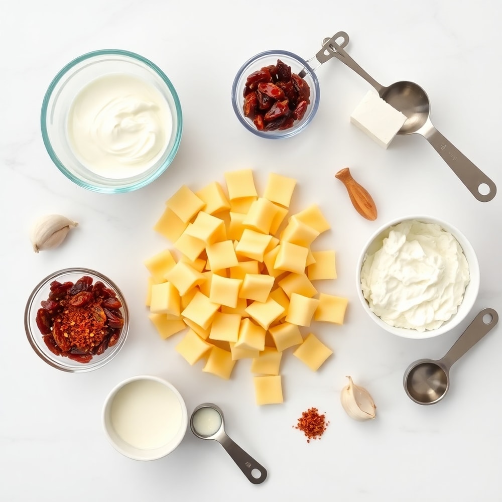 Raw Ingredients for Creamy Sundried Tomato Gnocchi