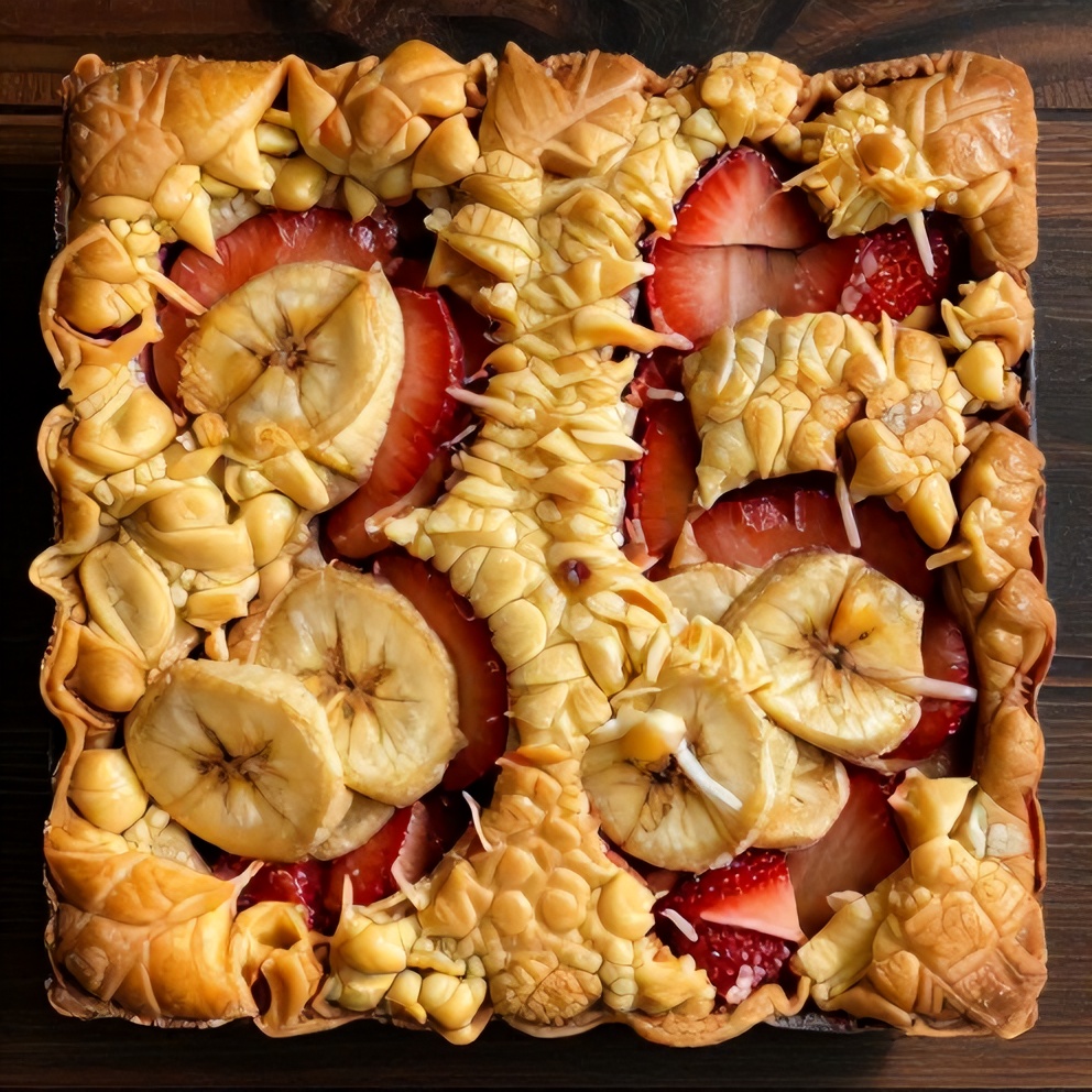 4-ingredient strawberry banana bark
