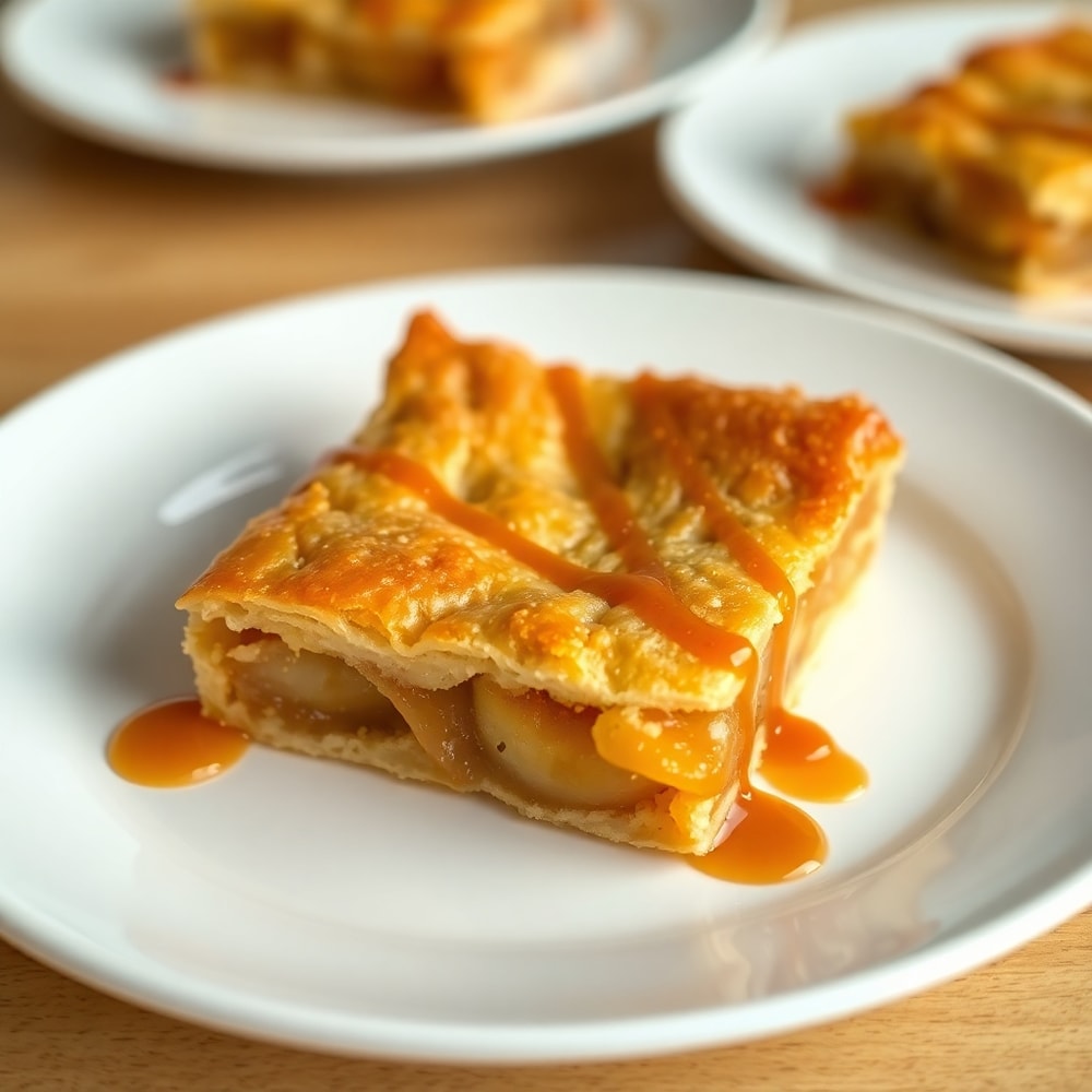 Apple Pie Bars on a white plate