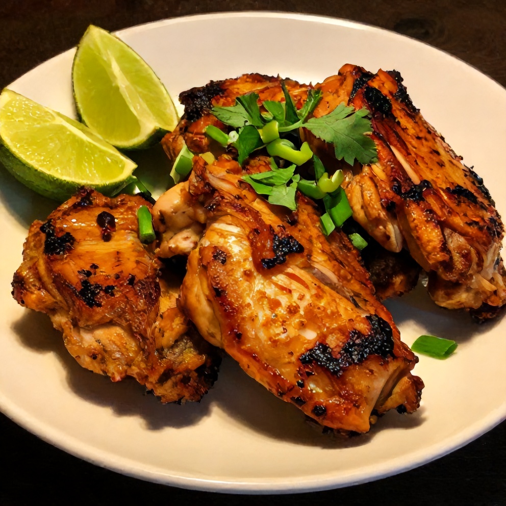 BBQ Chicken Thighs Ready to Serve