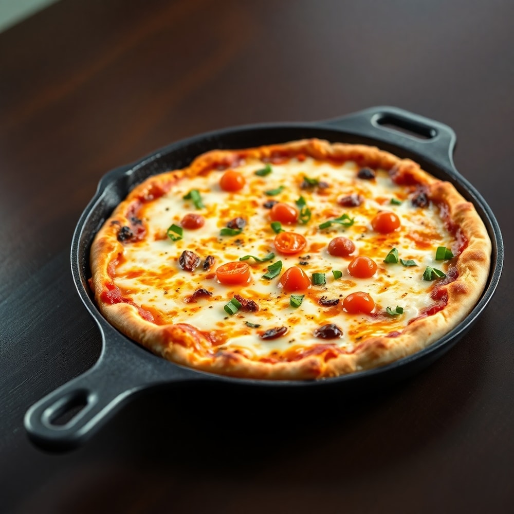 crispy cast iron skillet pizza