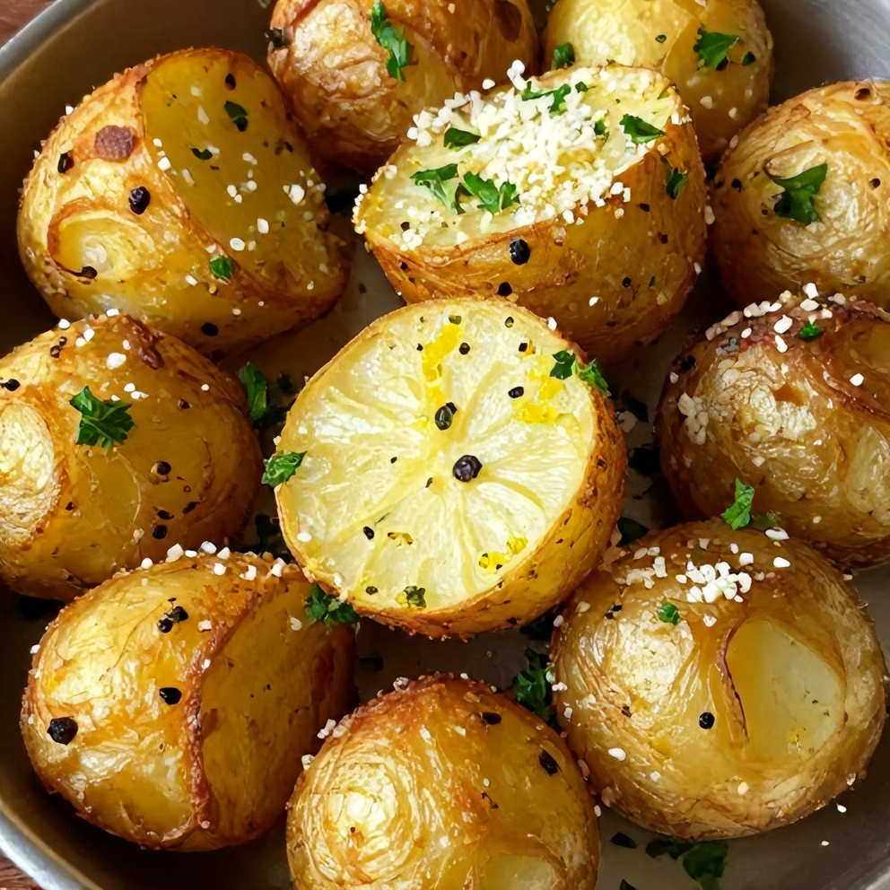 crispy greek lemon potatoes