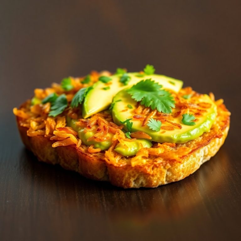 hash brown avocado toast