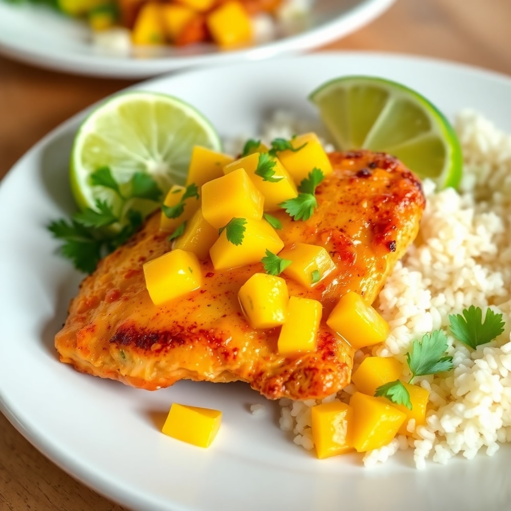 Honey Lime Chicken with Mango Salsa